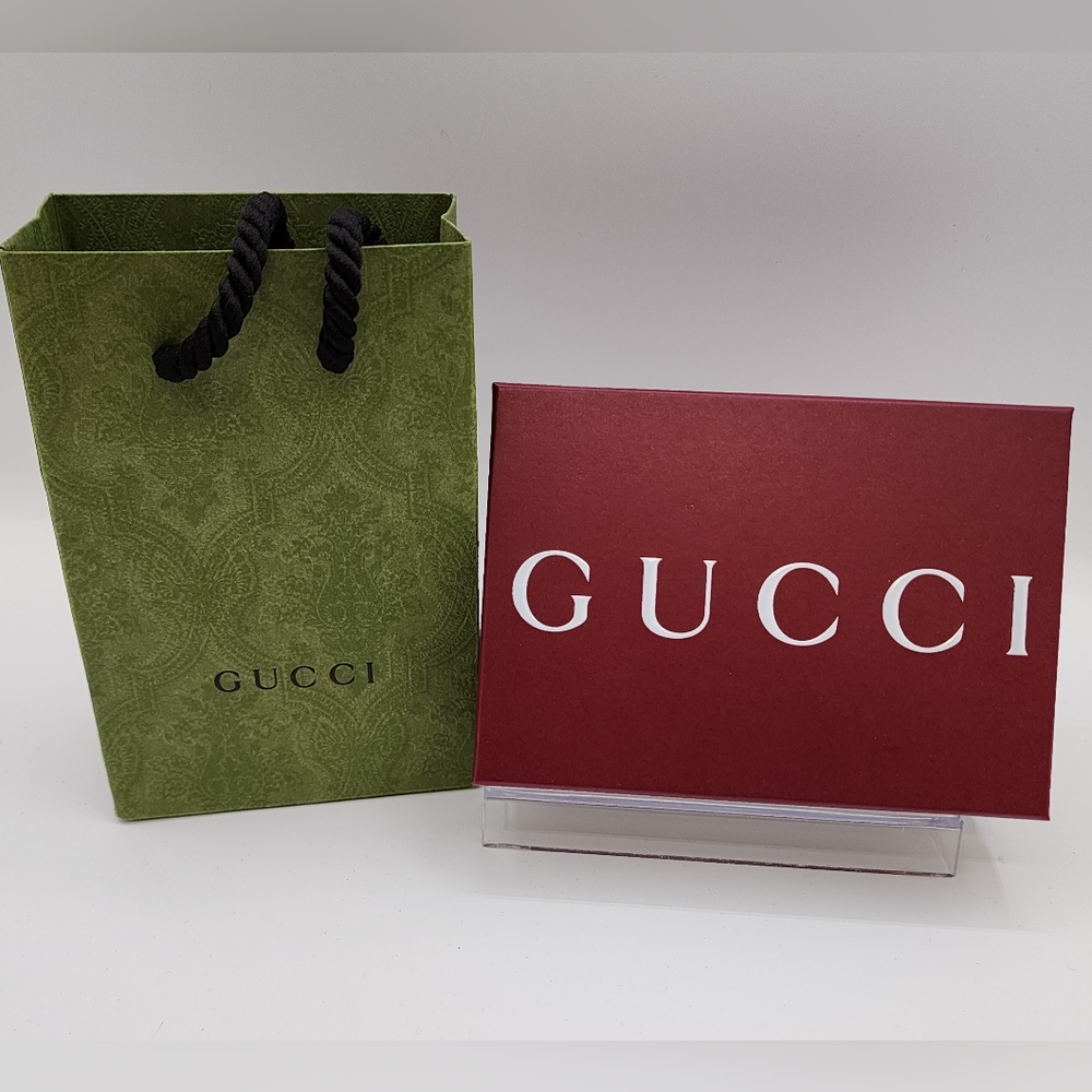 Gucci Burgundy Gift Box with Green Gift Bag